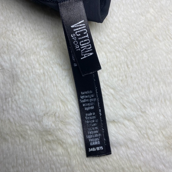Victoria’ Secret Black Padded Sports Bra Mesh 34B VGUC - Picture 6 of 6